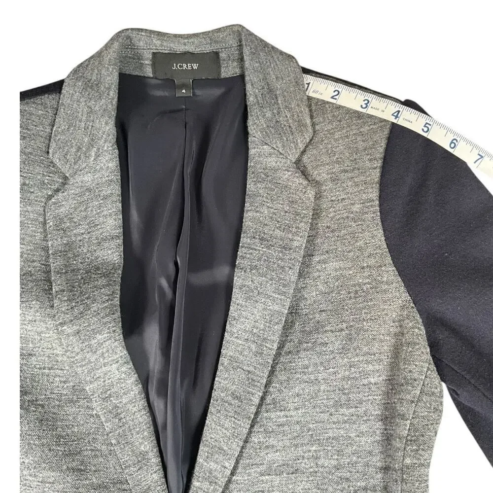 Vintage Y2K J.Crew Wool Cotton Blend Two-Tone Blazer Size 4 – New Without Tags